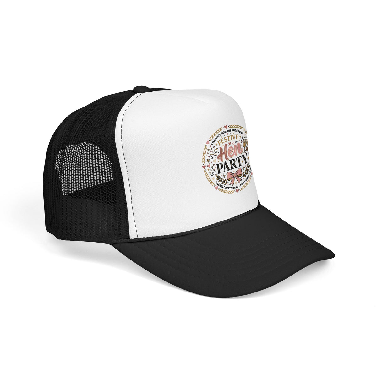 Hen Party Festive Foam Trucker Hat | Floral Wreath Design