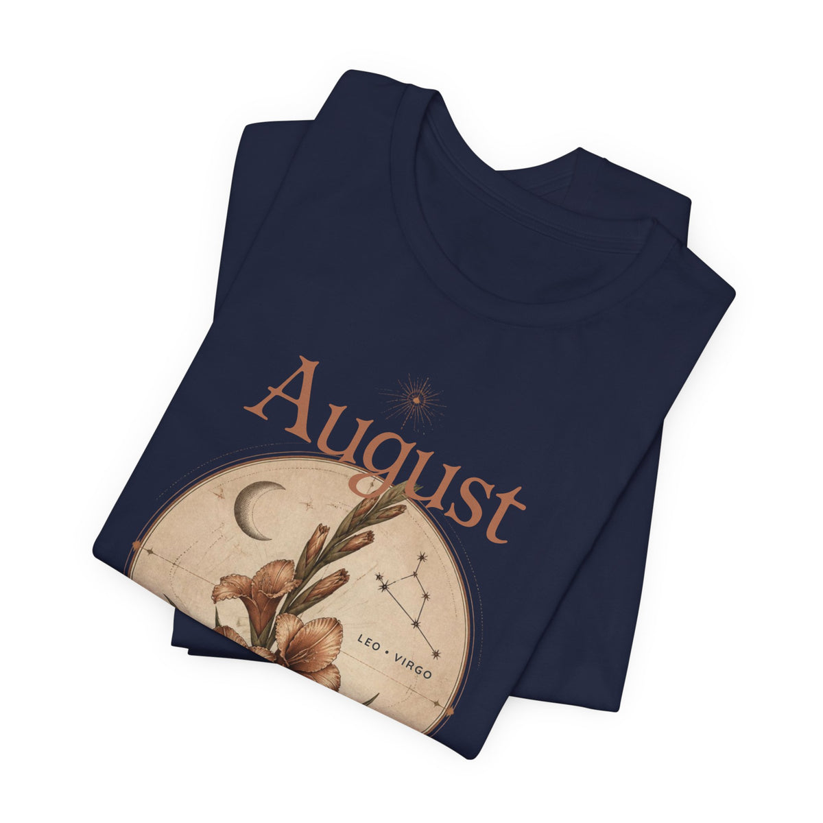 August Birth Flower Gladiolus Floral Tee