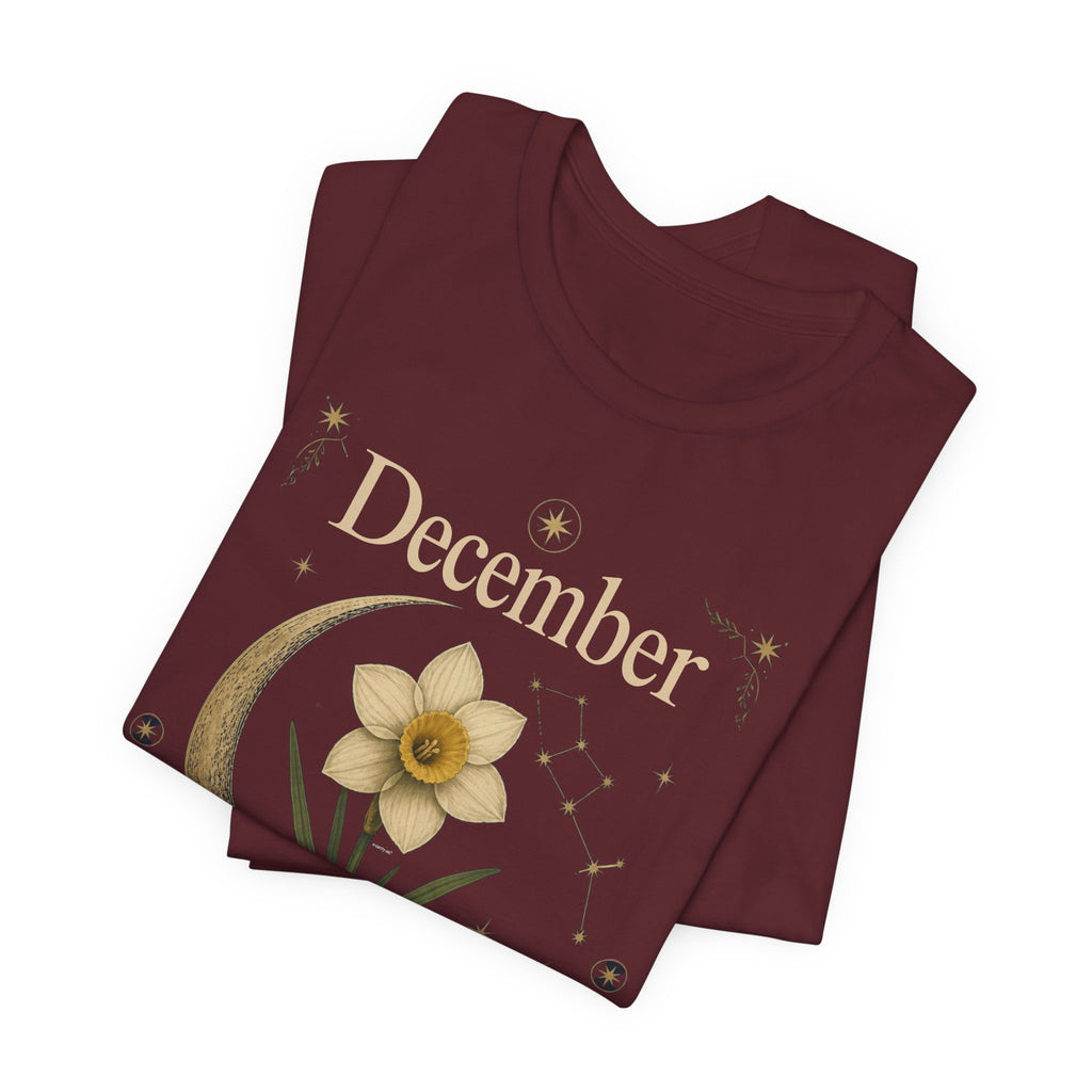 December Birth Flower - Narcissus T‑Shirt — Birth Month Flower Tee