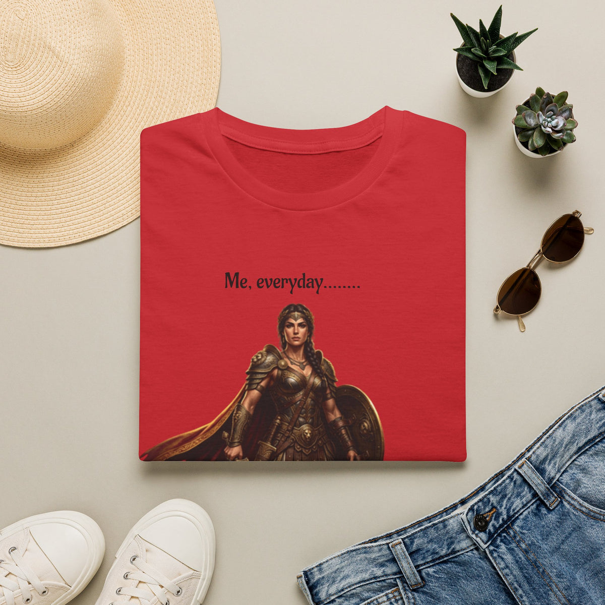 Warrior Lady T-Shirt — "Me, everyday..." Feminine Fantasy Graphic Tee