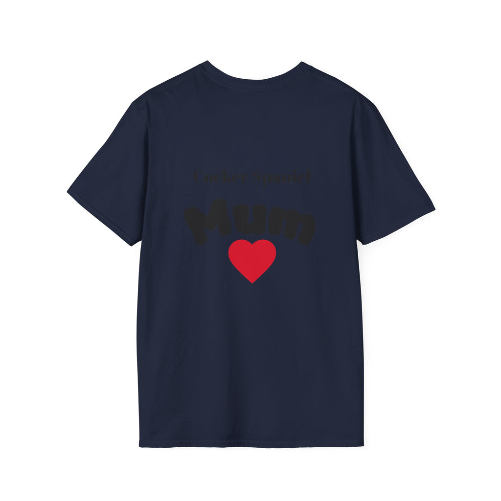 Cocker Spaniel Dog Mum T-Shirt — Dog Mom Graphic Tee with Photo Print
