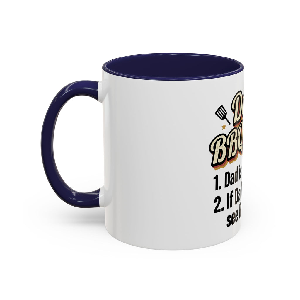Dad's BBQ Rules Mug | 11oz or 15oz Accent Coffee Mug