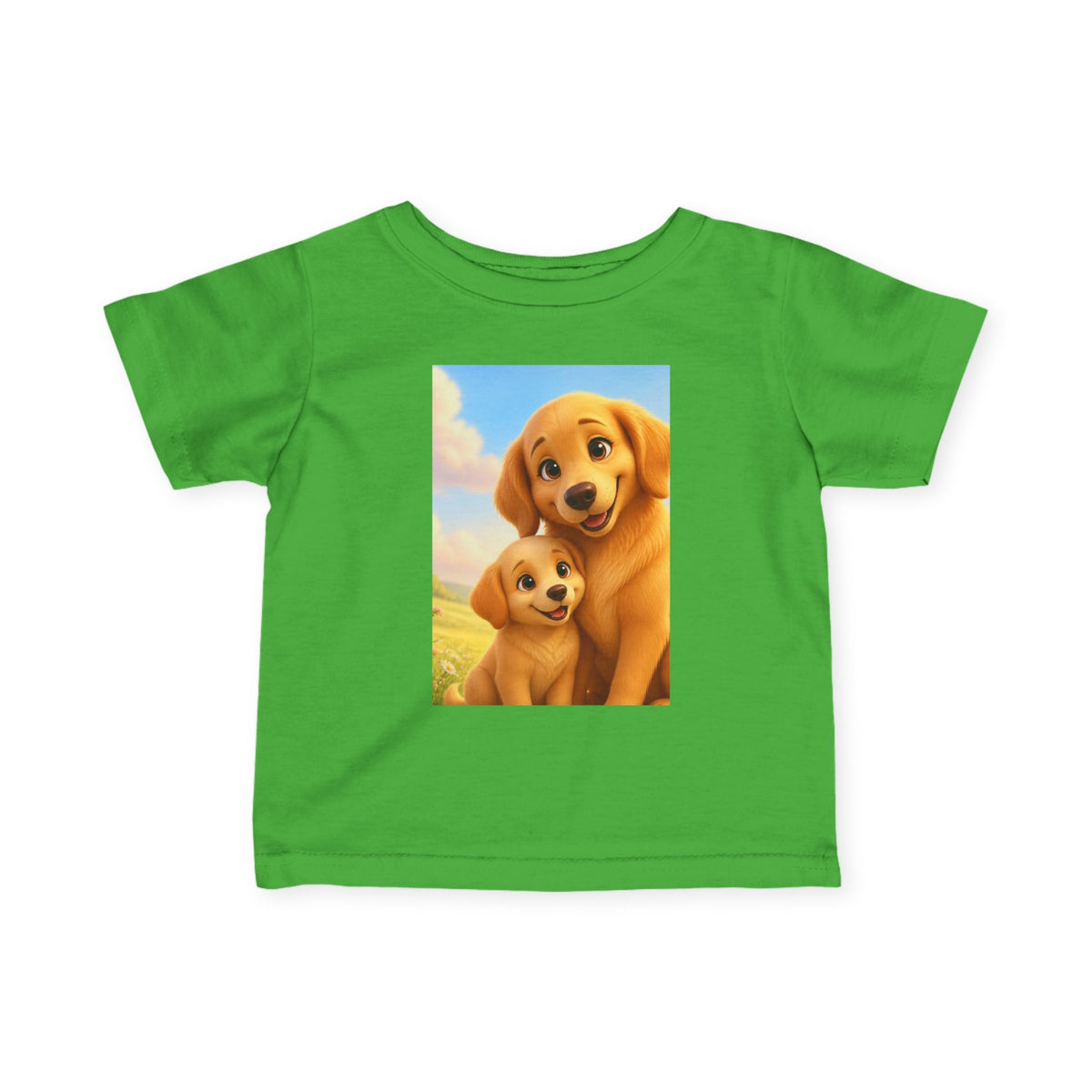 Dog Golden Retriever Puppies Infant Tee | Cute Dog Baby Shirt