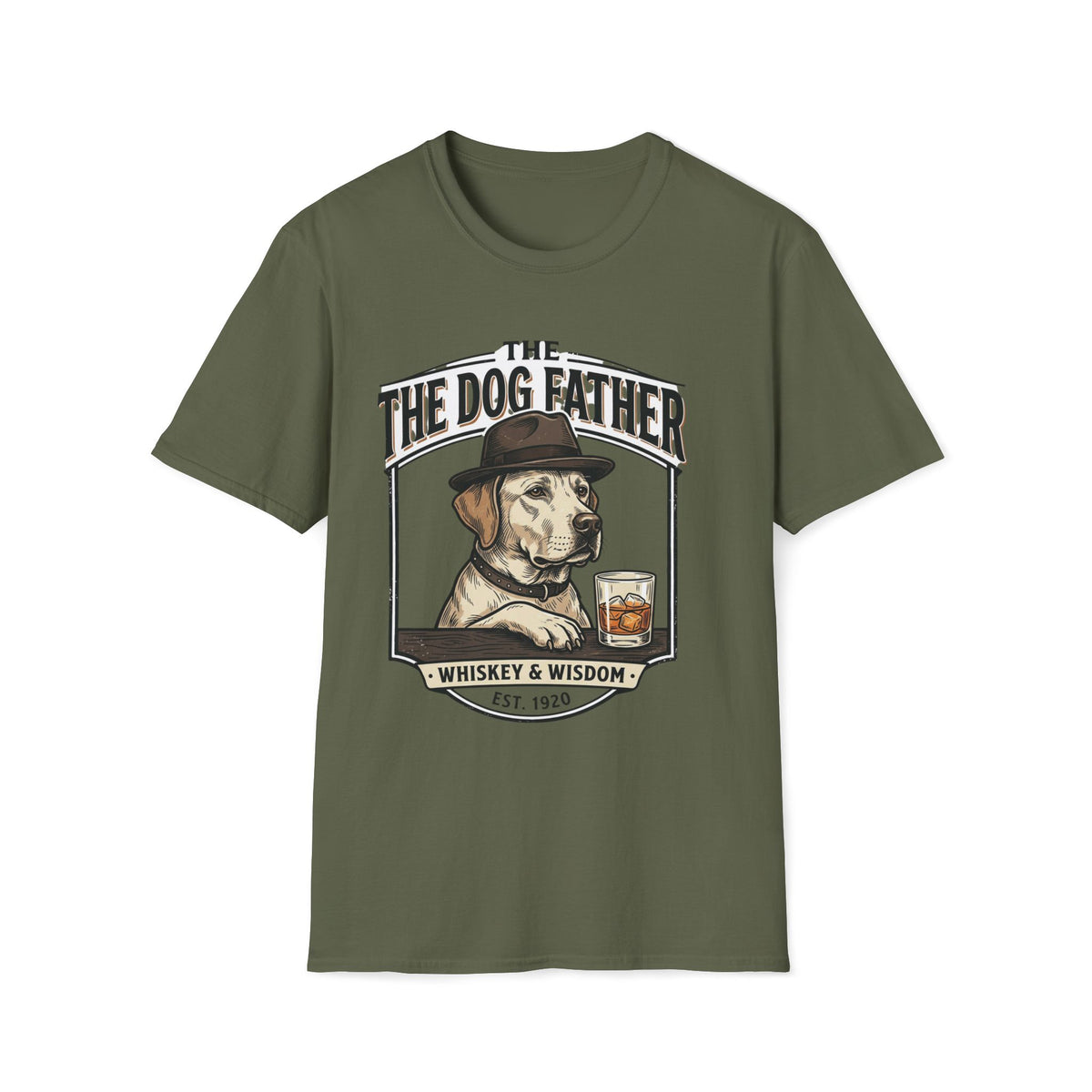 The Dog Father graphic T-Shirt | Whiskey & Wisdom dog illustration