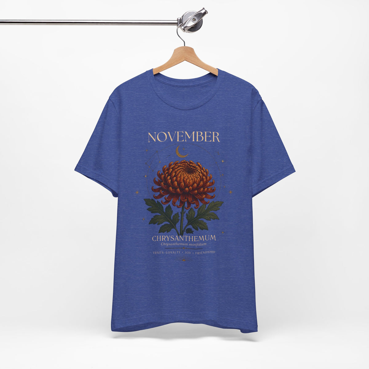 November Birth Flower Chrysanthemum Tee — Floral Birth Month T-Shirt