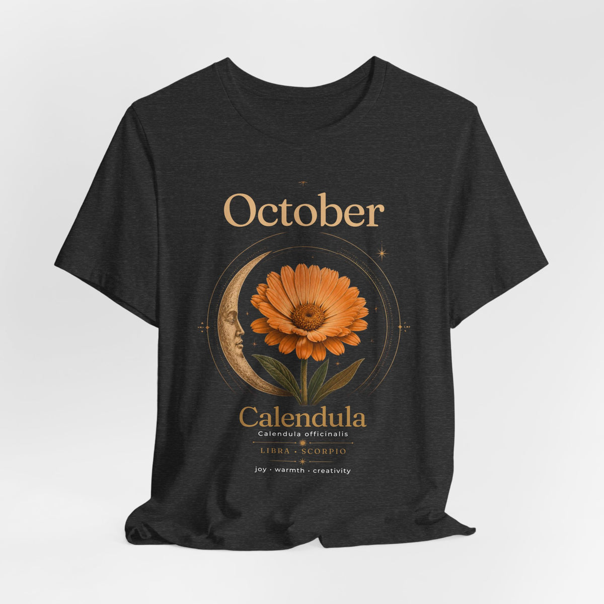 October Birth Flower Calendula T‑Shirt – Floral Birth Month Tee