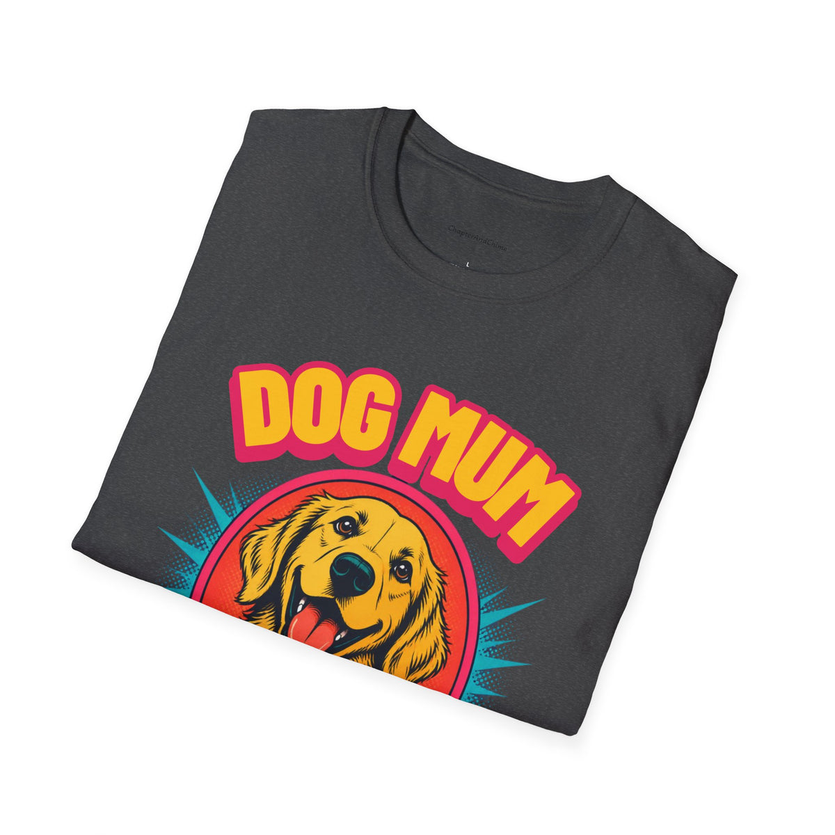 Dog Mum Golden Retriever T-Shirt | Cute Retro Dog Portrait, Pet Lover Tee