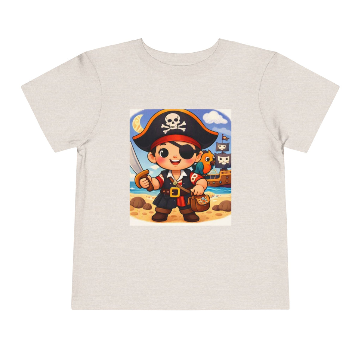 Cute Pirate Kid Ahoy Sailor Toddler Tee | Toddler Short Sleeve Tee