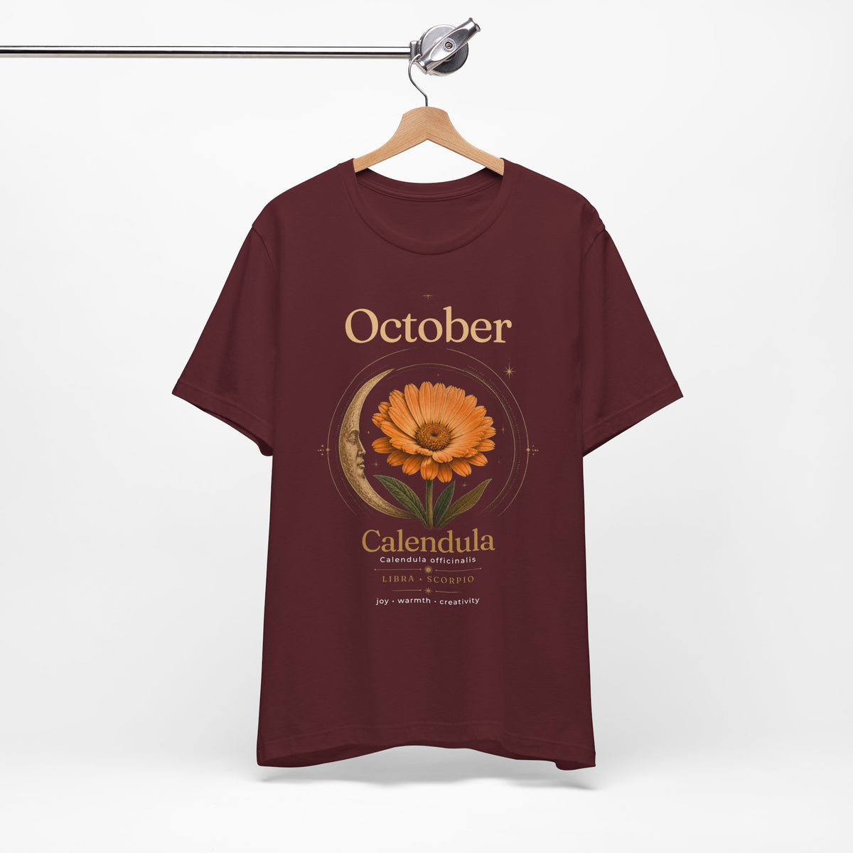 October Birth Flower Calendula T‑Shirt – Floral Birth Month Tee