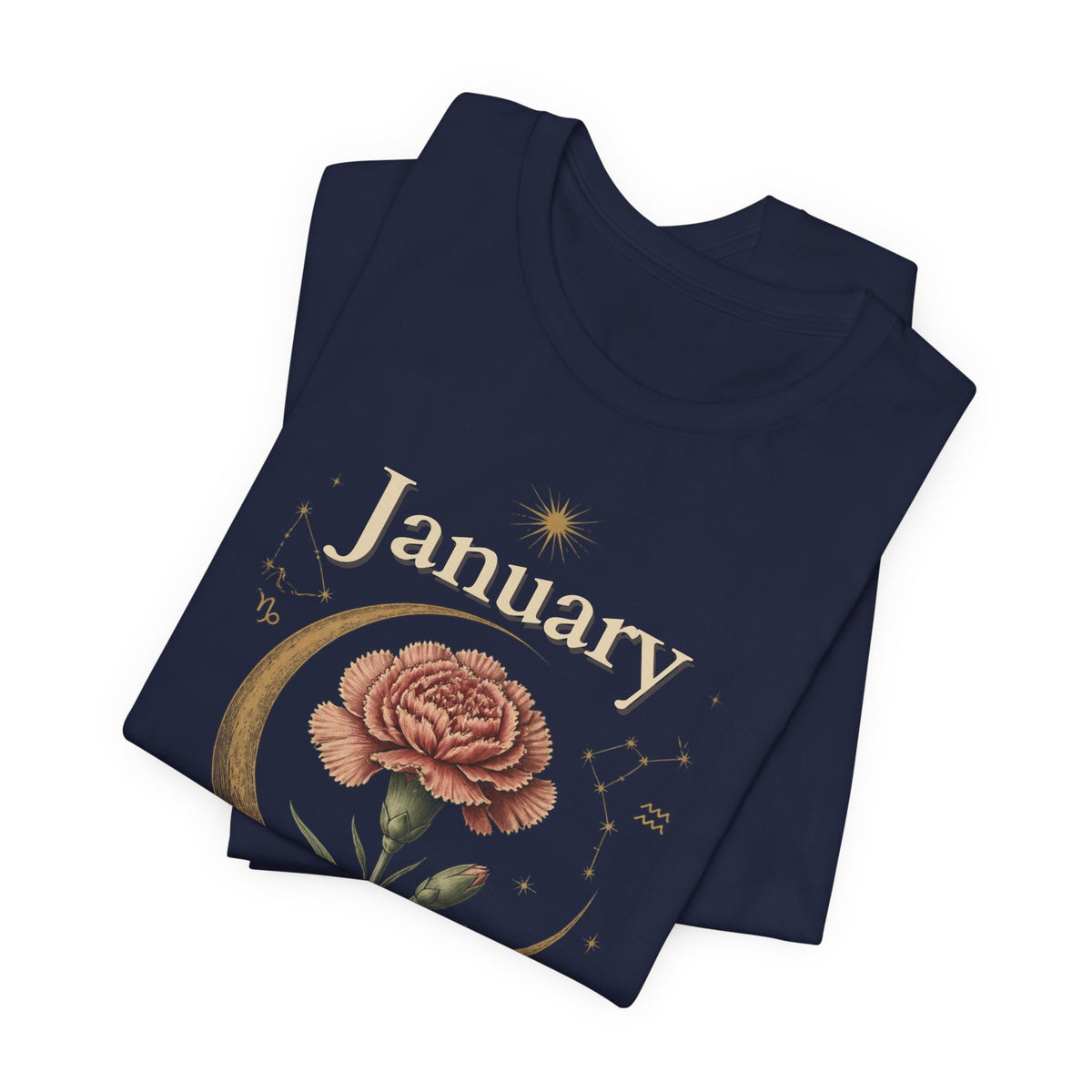 January Birth Flower - Carnation T-Shirt — Birth Month Flower Tee