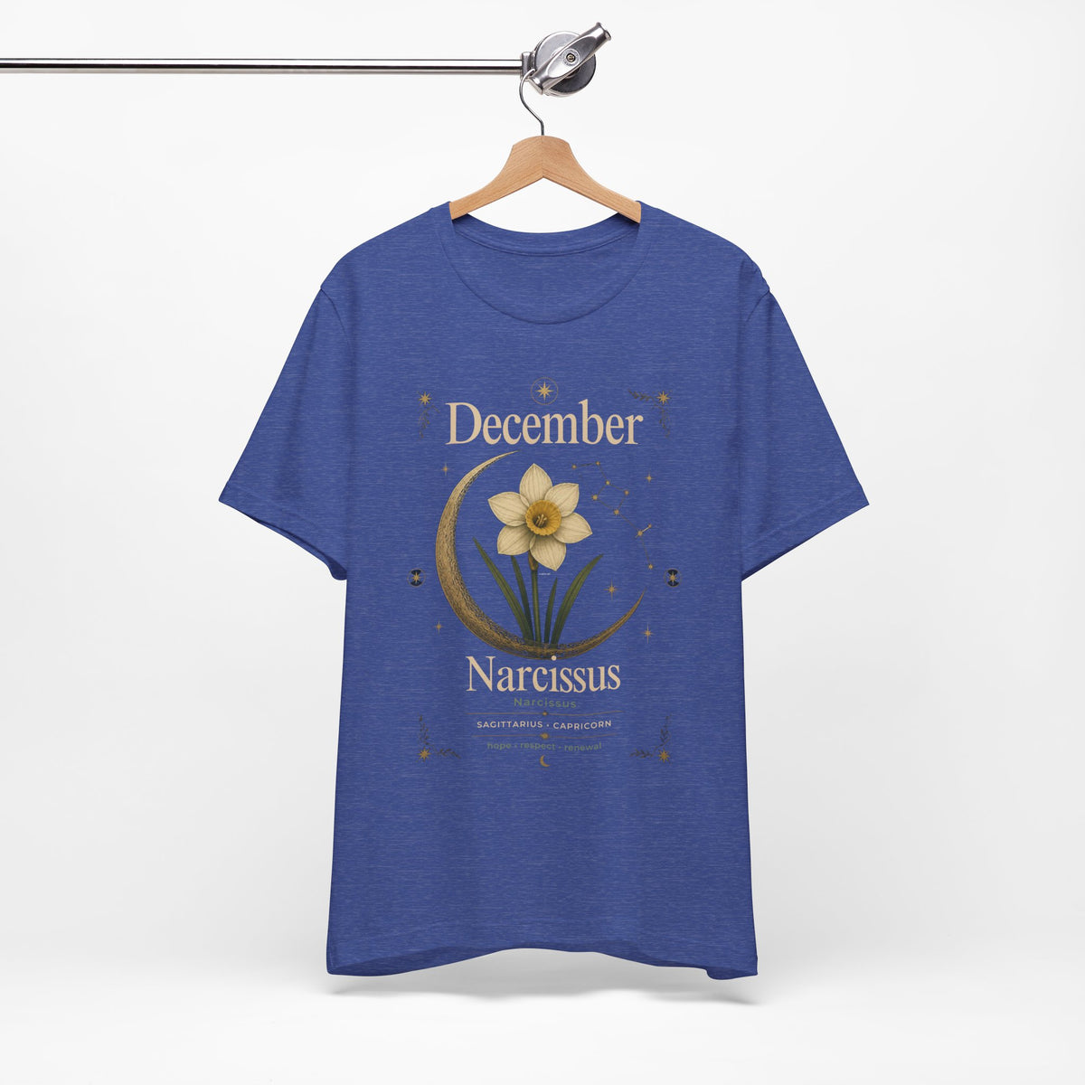 December Birth Flower - Narcissus T‑Shirt — Birth Month Flower Tee