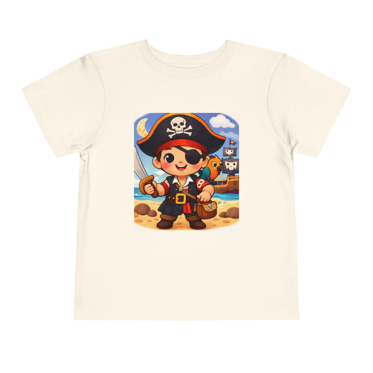 Cute Pirate Kid Ahoy Sailor Toddler Tee | Toddler Short Sleeve Tee