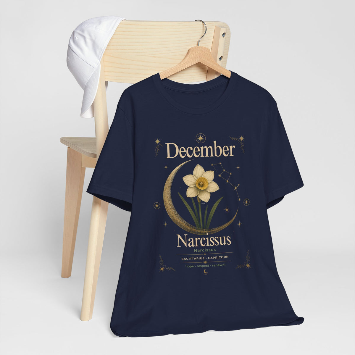 December Birth Flower - Narcissus T‑Shirt — Birth Month Flower Tee
