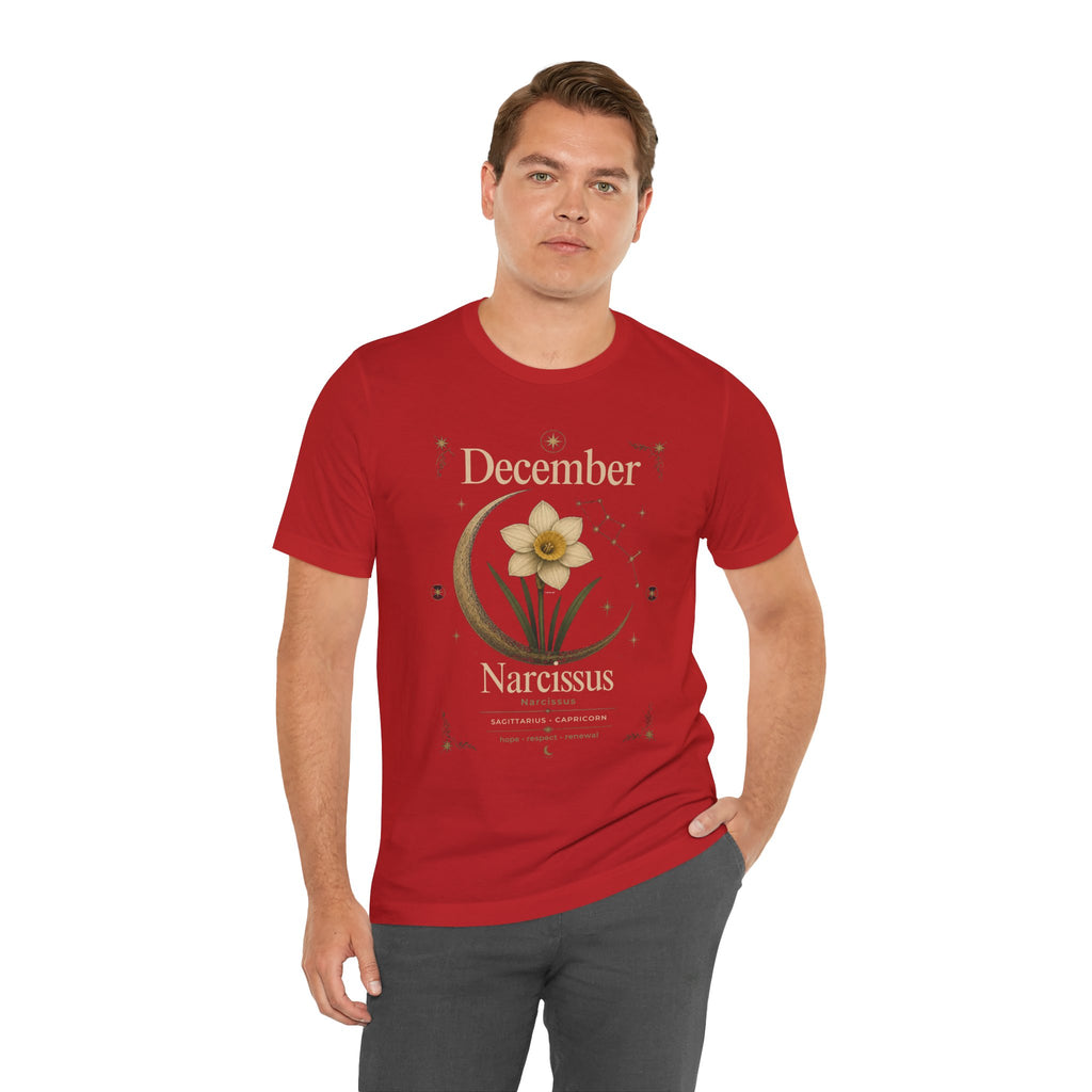 December Birth Flower - Narcissus T‑Shirt — Birth Month Flower Tee