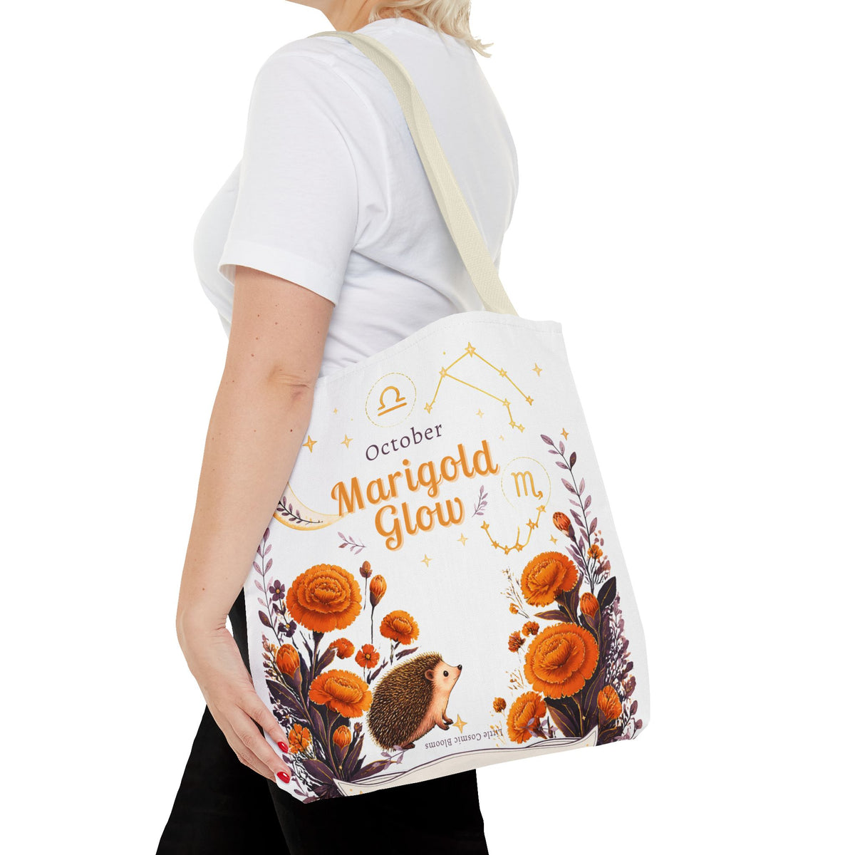 October Birth Flower - Marigold Glow Tote Bag (AOP)