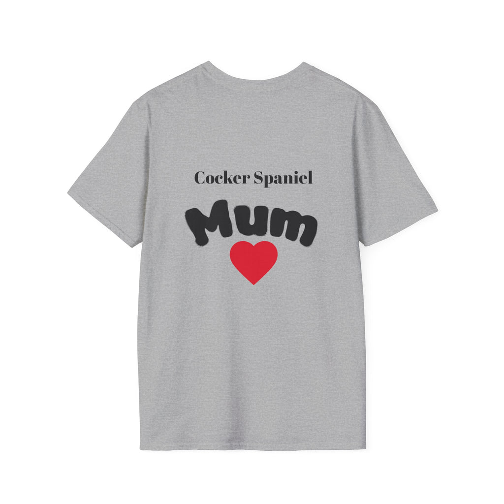 Cocker Spaniel Dog Mum T-Shirt — Dog Mom Graphic Tee with Photo Print