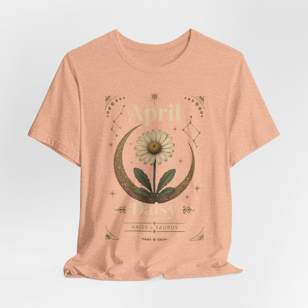 April Birth Flower Tee | Daisy Botanical Design | Birthday Gift