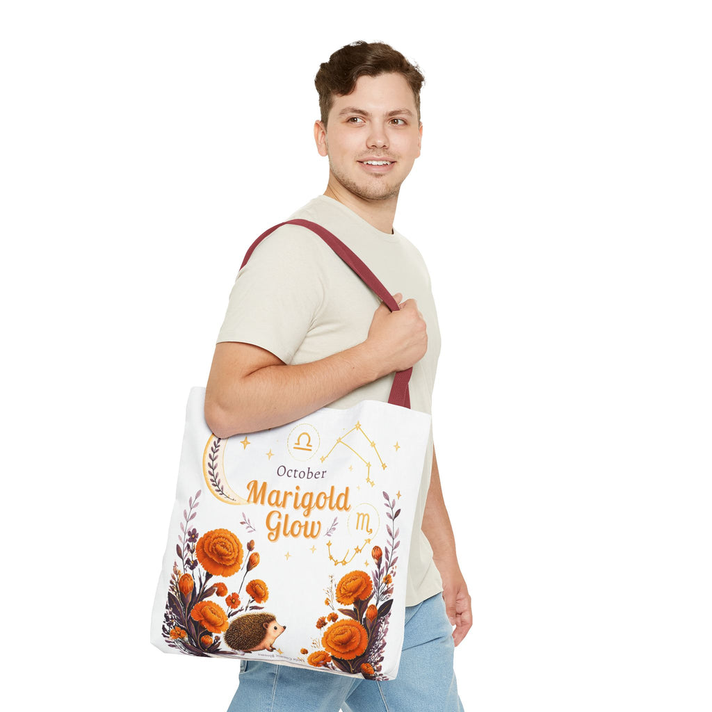 October Birth Flower - Marigold Glow Tote Bag (AOP)