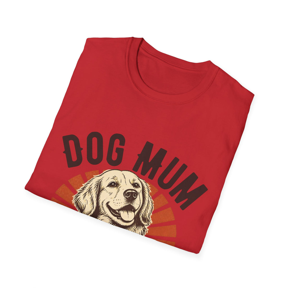 Dog Mum Raised By Paws T-Shirt | Golden Retriever Retro