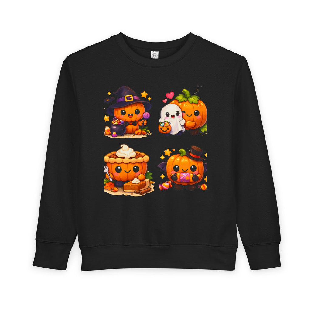 Cute Halloween Pumpkin Characters Toddler Sweatshirt | Kids Pullover