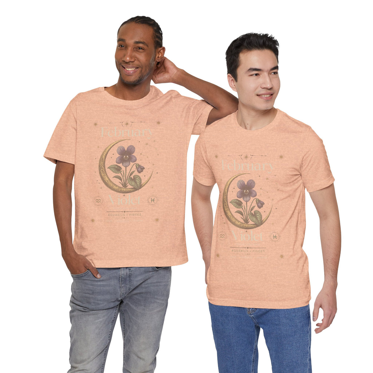 February Birth Flower Tee | Violet Botanical Design | Birthday Gift
