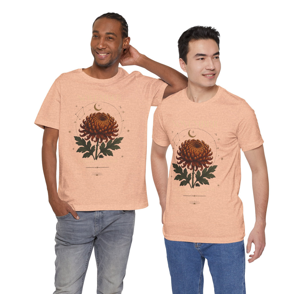 November Birth Flower Chrysanthemum Tee — Floral Birth Month T-Shirt
