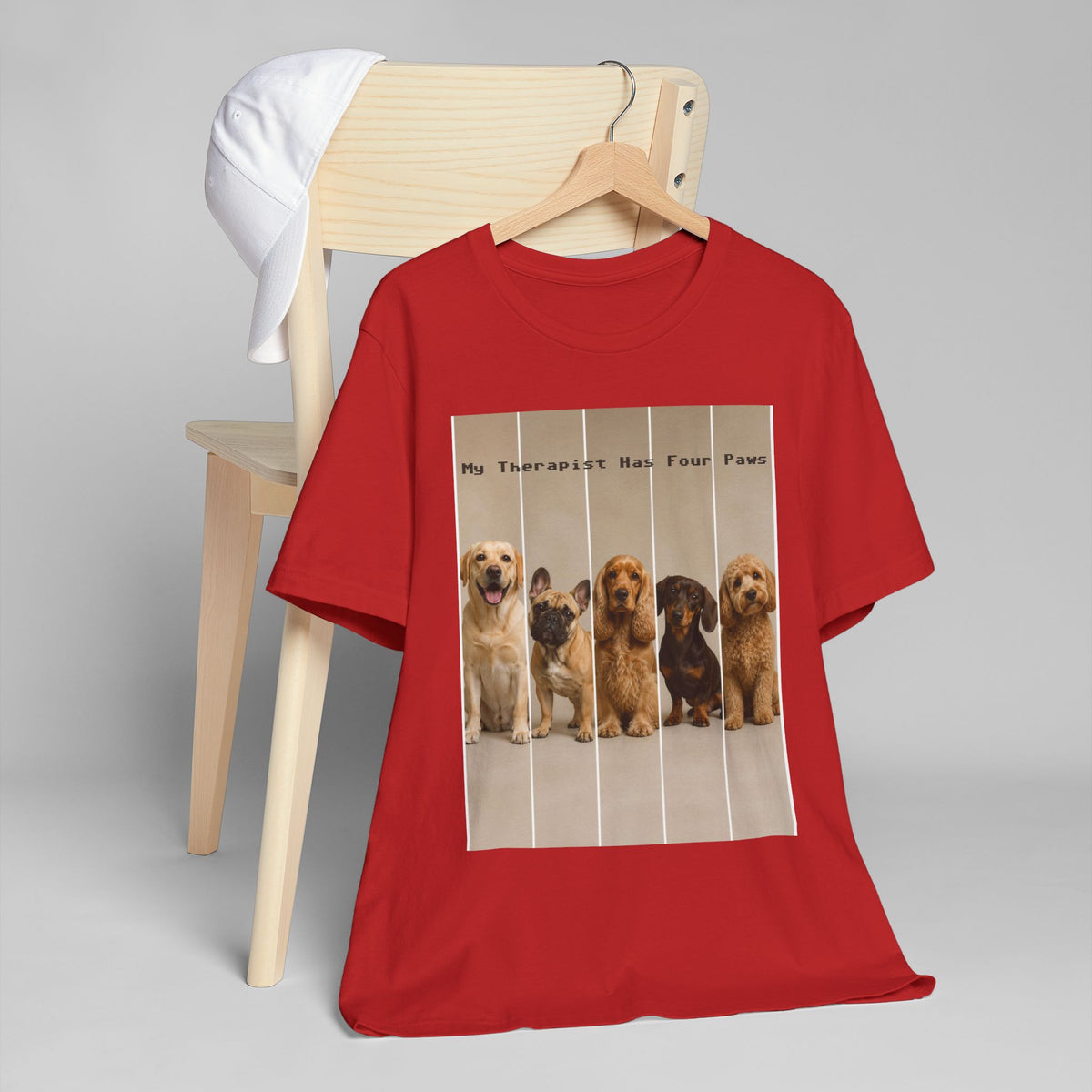 Dog Therapist T‑Shirt — "My Therapist Has Four Paws" Cute Puppy Graphic Tee