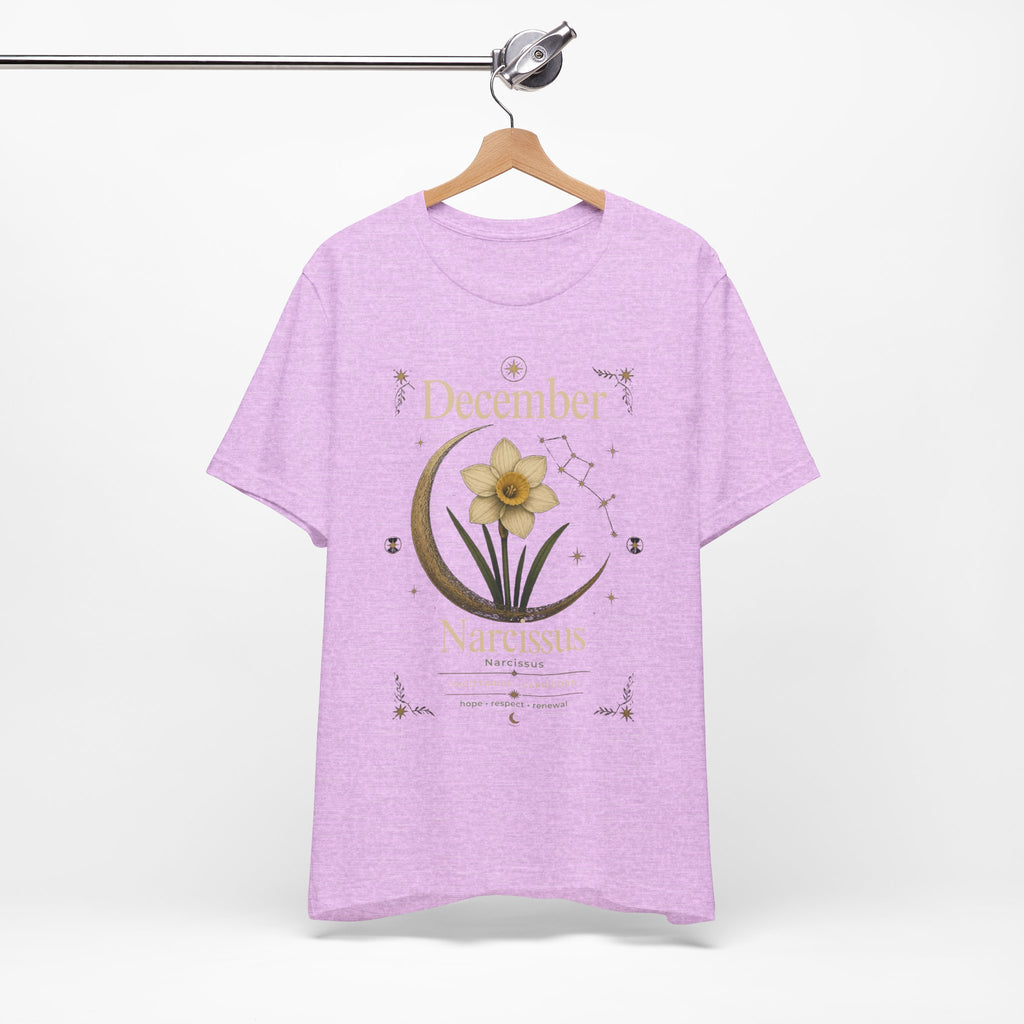 December Birth Flower - Narcissus T‑Shirt — Birth Month Flower Tee