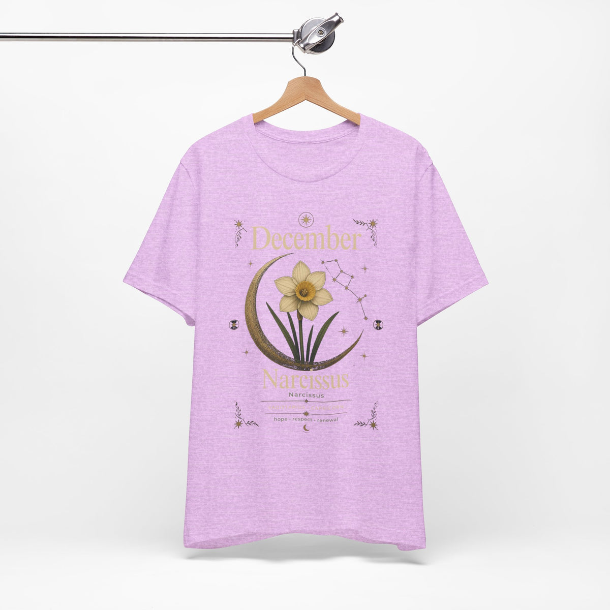 December Birth Flower - Narcissus T‑Shirt — Birth Month Flower Tee