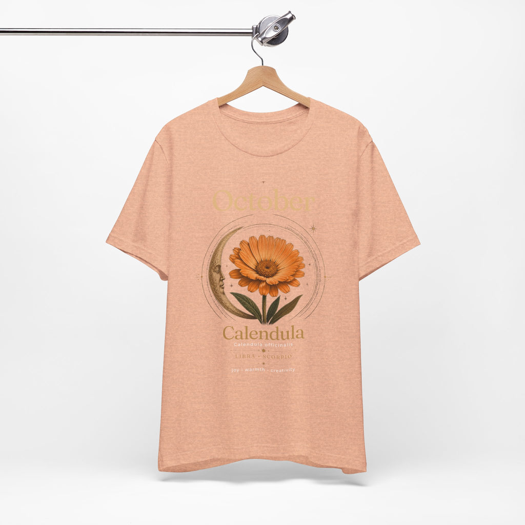 October Birth Flower Calendula T‑Shirt – Floral Birth Month Tee
