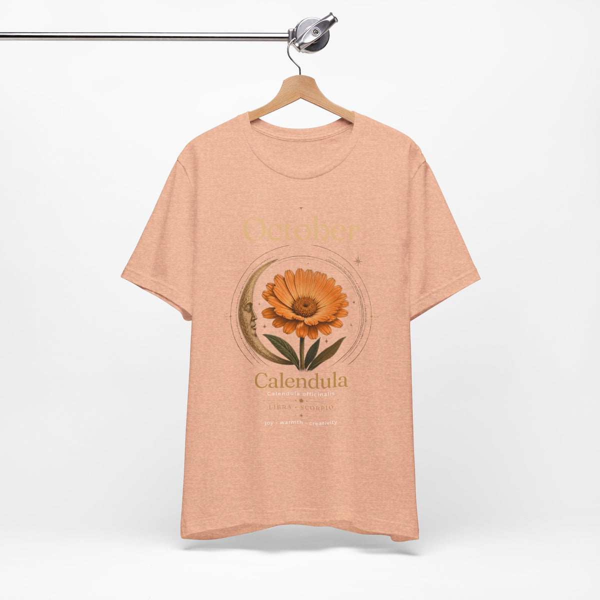 October Birth Flower Calendula T‑Shirt – Floral Birth Month Tee