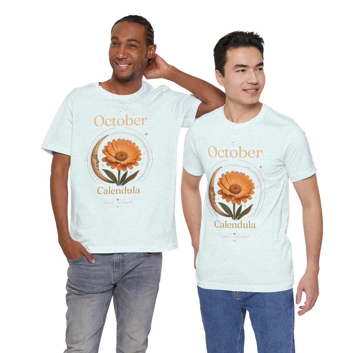 October Birth Flower Calendula T‑Shirt – Floral Birth Month Tee
