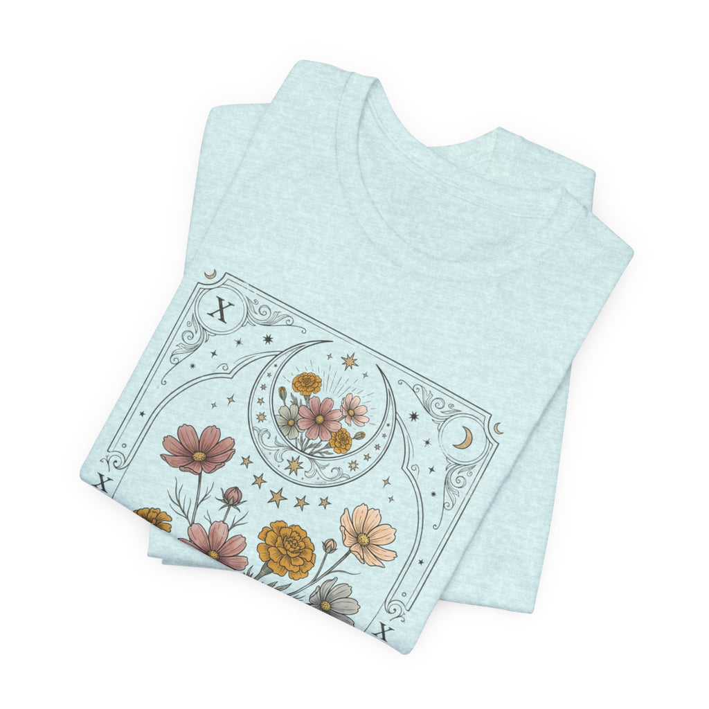 Libra & Scorpio Floral Zodiac T‑Shirt — Botanical Horoscope Tee