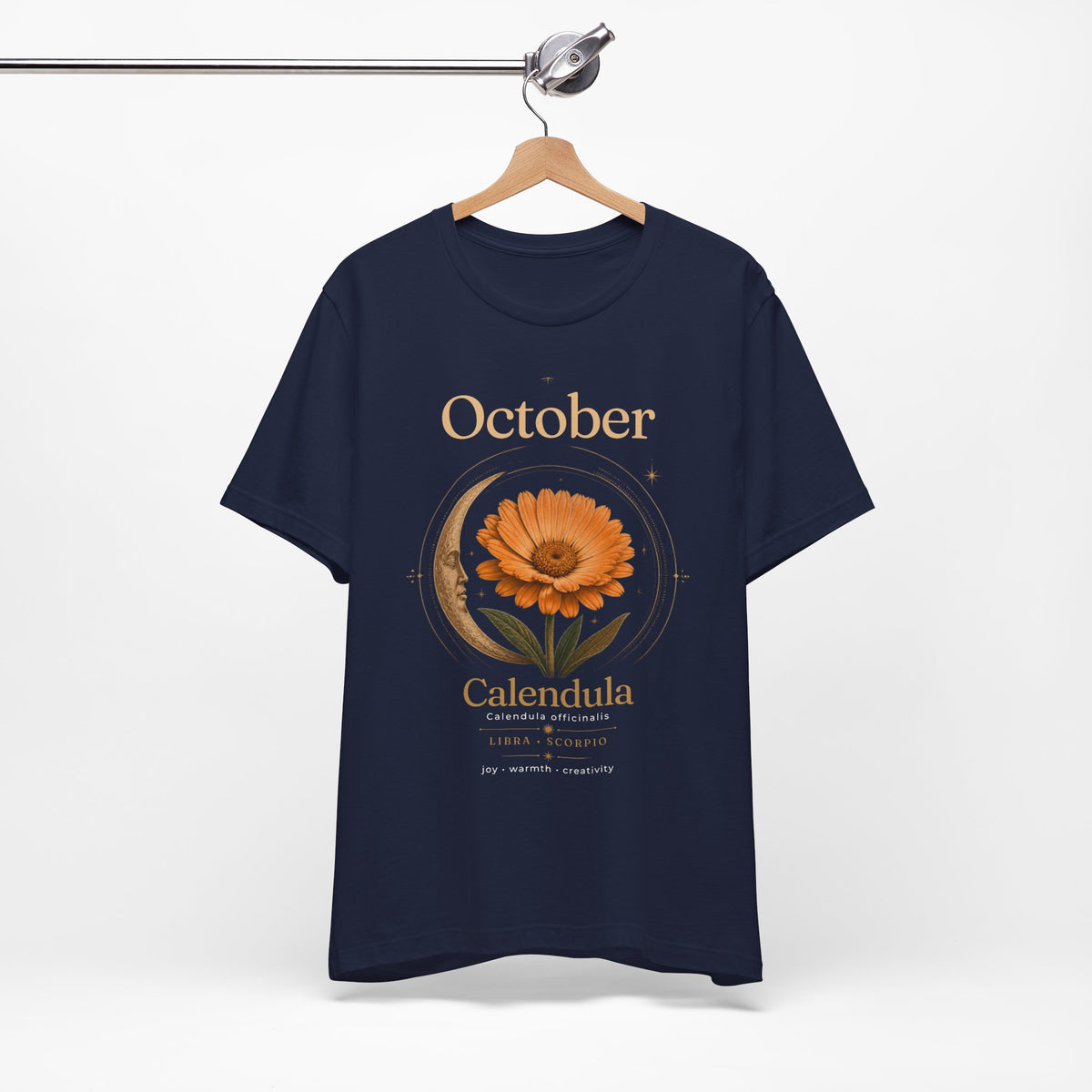 October Birth Flower Calendula T‑Shirt – Floral Birth Month Tee