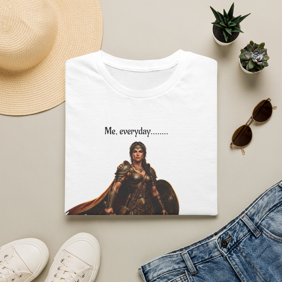 Warrior Lady T-Shirt — "Me, everyday..." Feminine Fantasy Graphic Tee