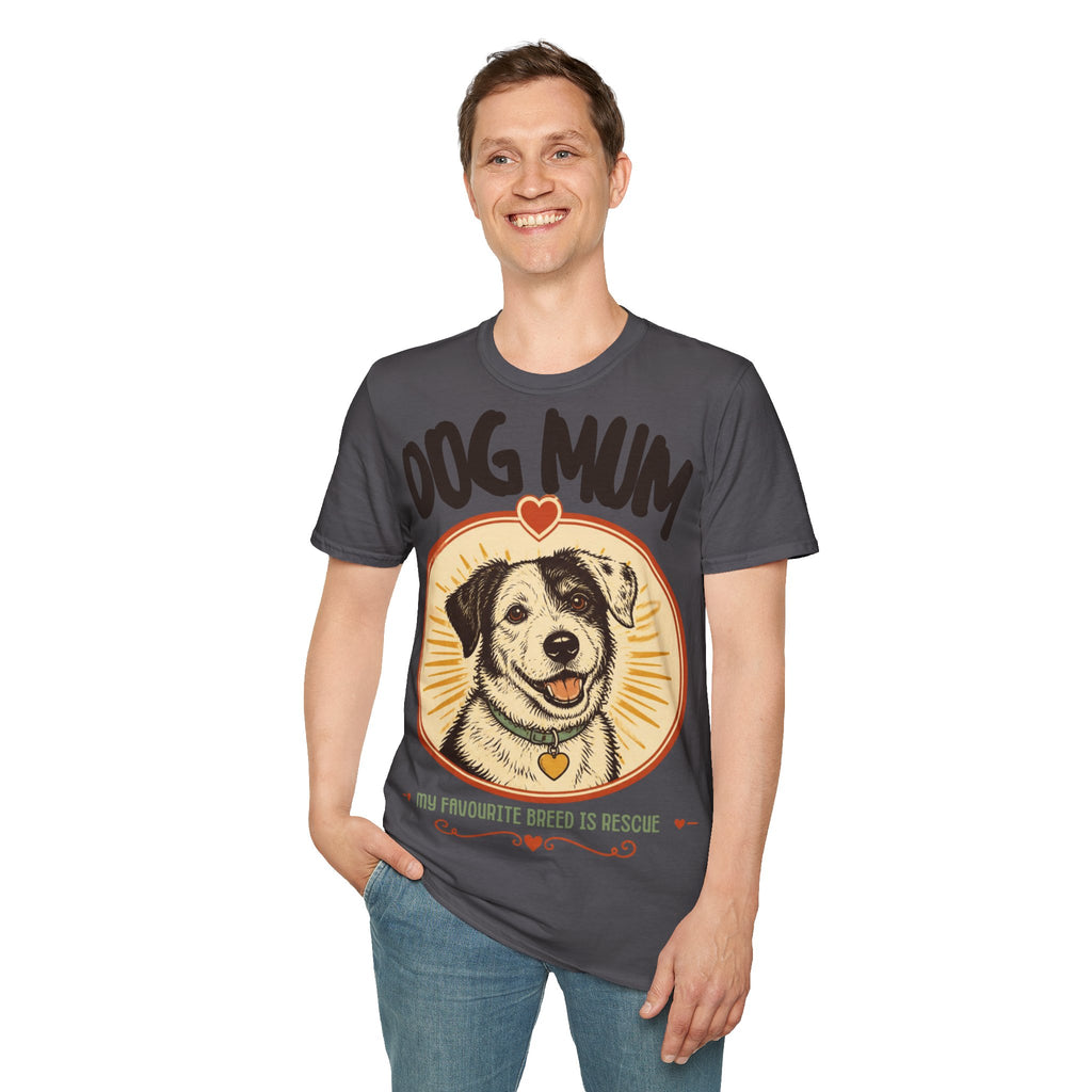 Dog Mum shirt | Rescue dog illustration T-Shirt