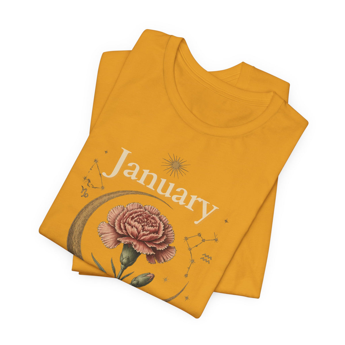 January Birth Flower - Carnation T-Shirt — Birth Month Flower Tee