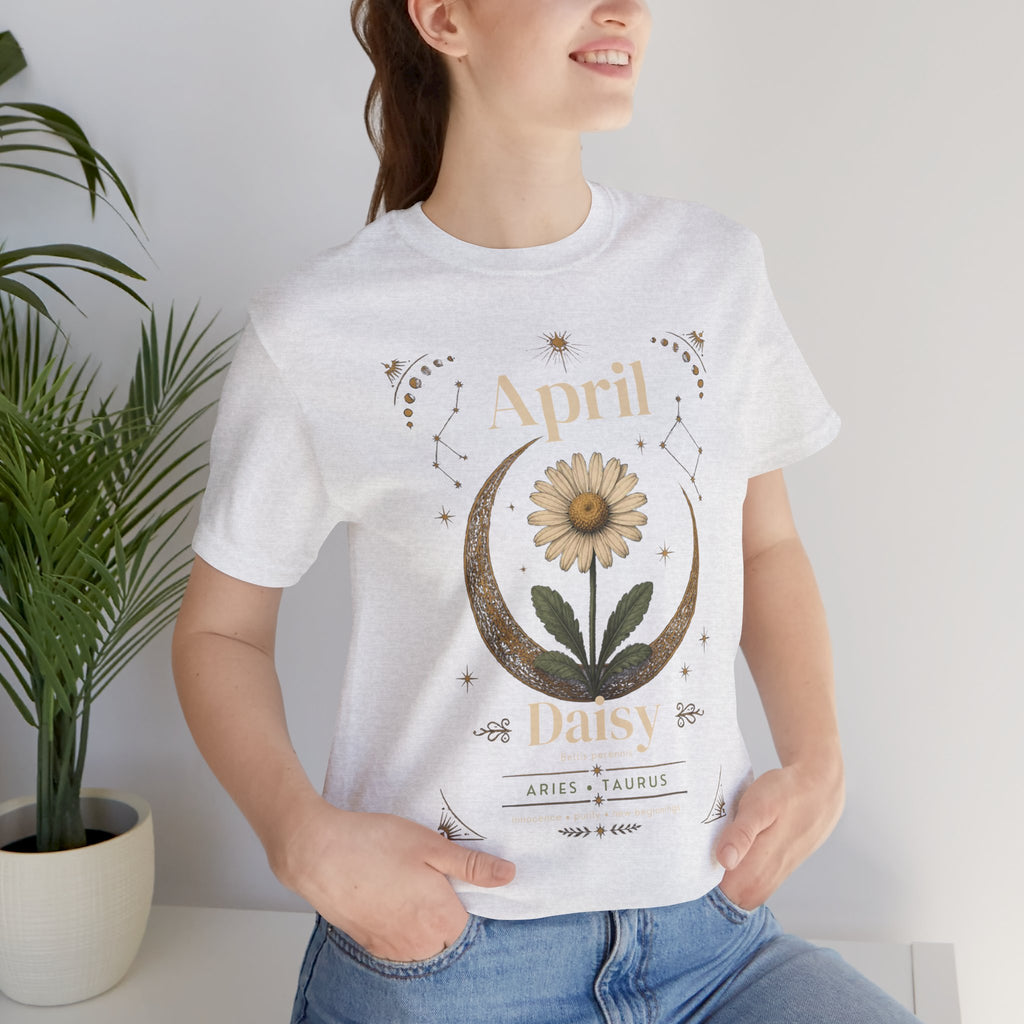 April Birth Flower Tee | Daisy Botanical Design | Birthday Gift