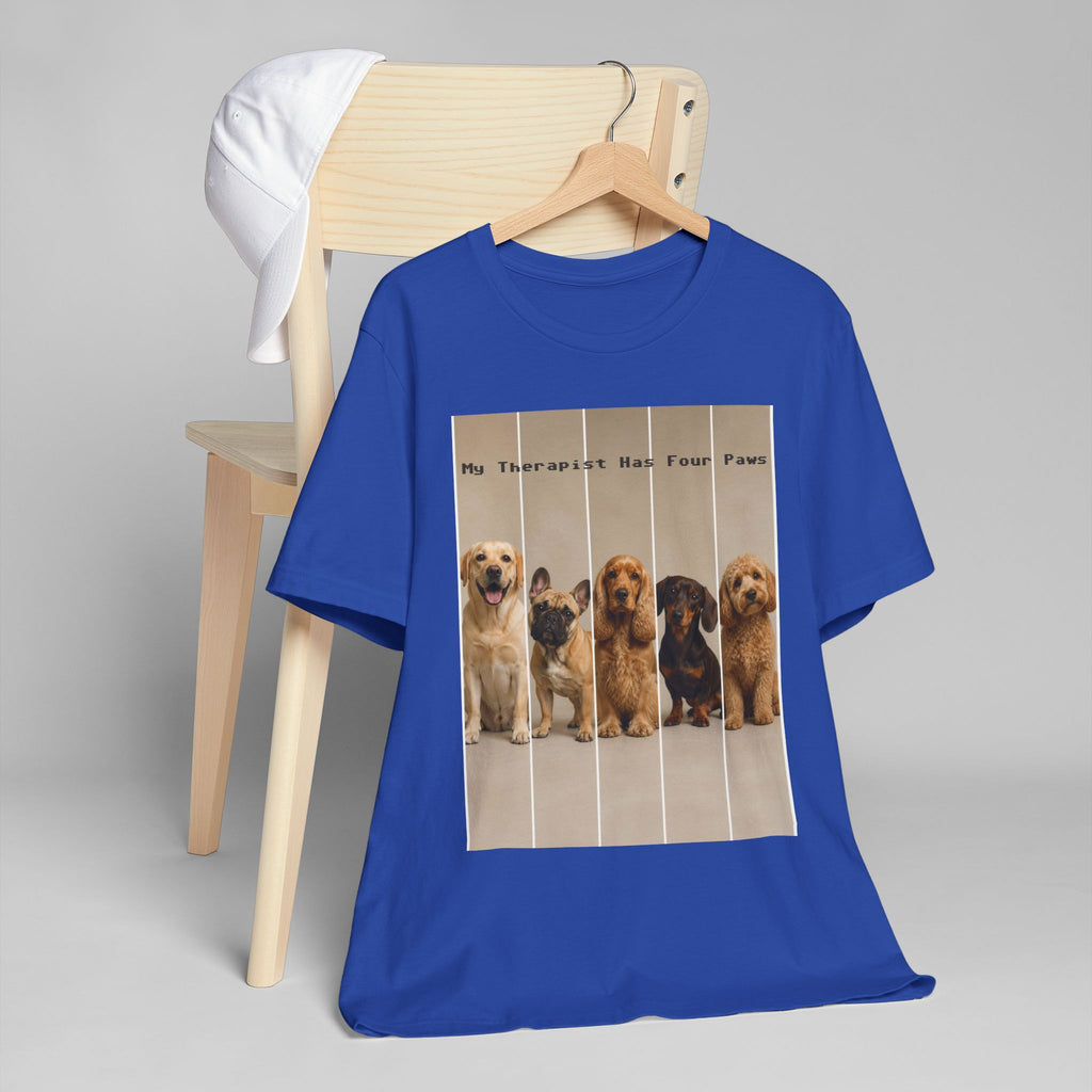 Dog Therapist T‑Shirt — "My Therapist Has Four Paws" Cute Puppy Graphic Tee