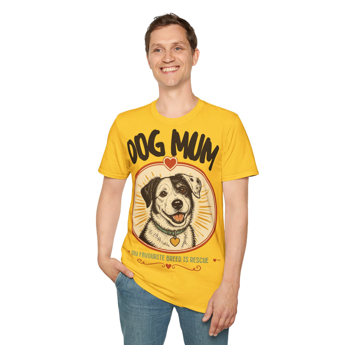 Dog Mum shirt | Rescue dog illustration T-Shirt