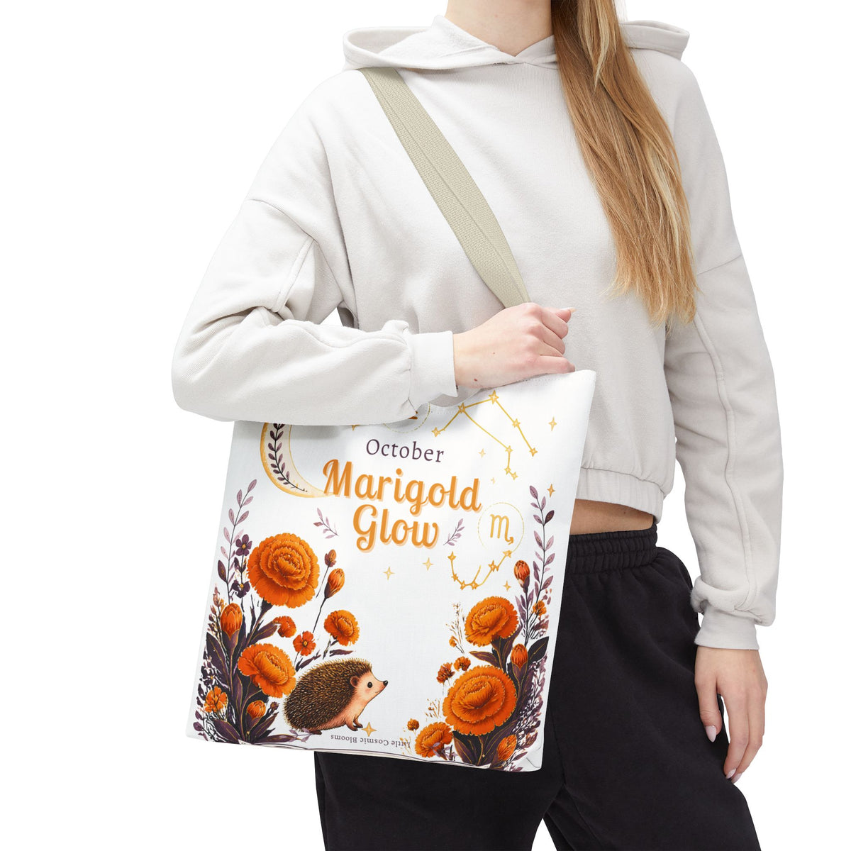 October Birth Flower - Marigold Glow Tote Bag (AOP)