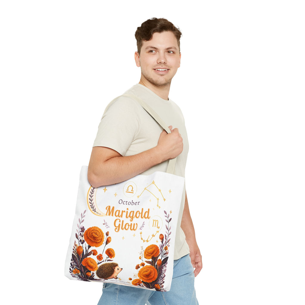 October Birth Flower - Marigold Glow Tote Bag (AOP)