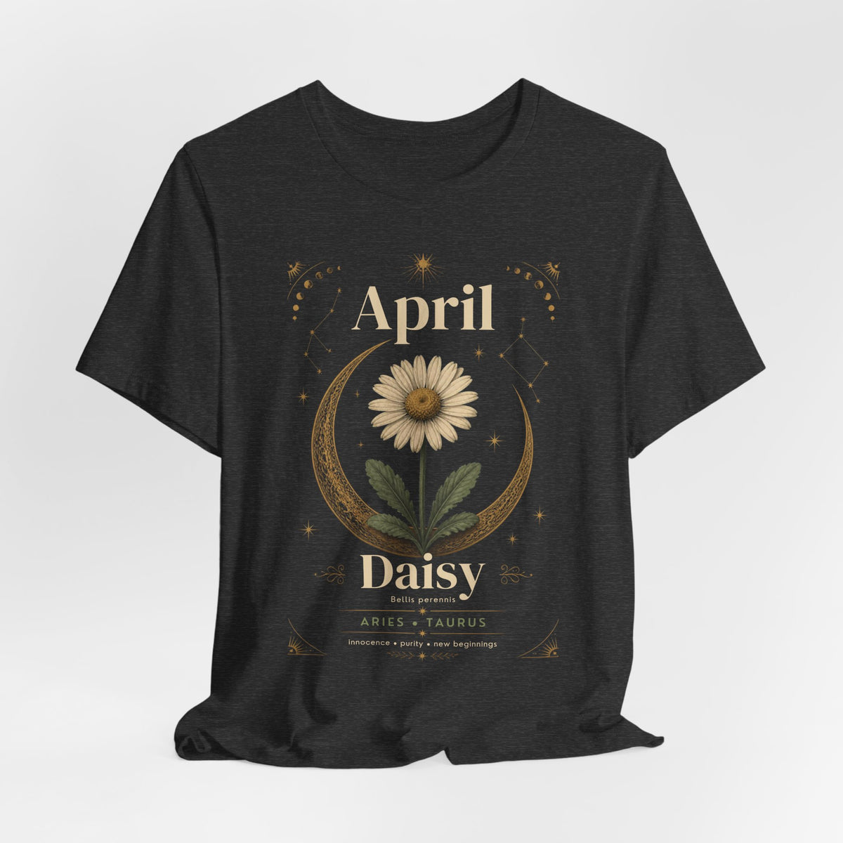 April Birth Flower Tee | Daisy Botanical Design | Birthday Gift