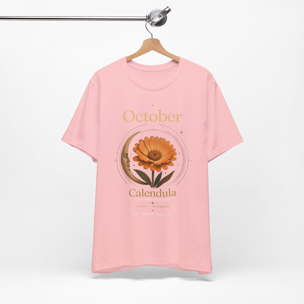 October Birth Flower Calendula T‑Shirt – Floral Birth Month Tee