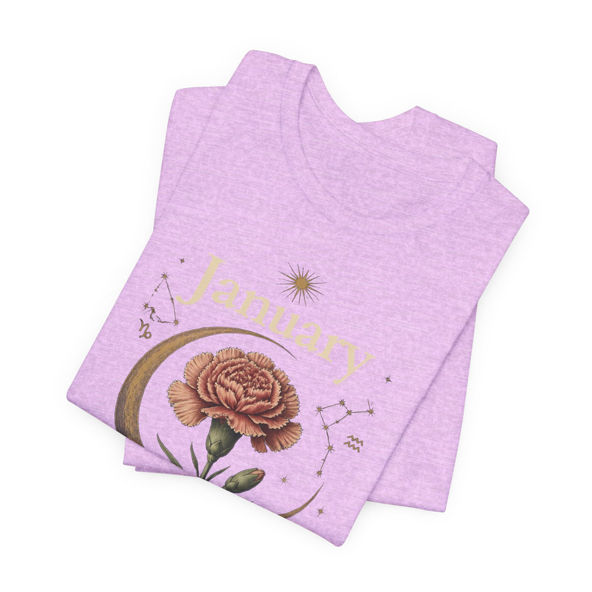 January Birth Flower - Carnation T-Shirt — Birth Month Flower Tee