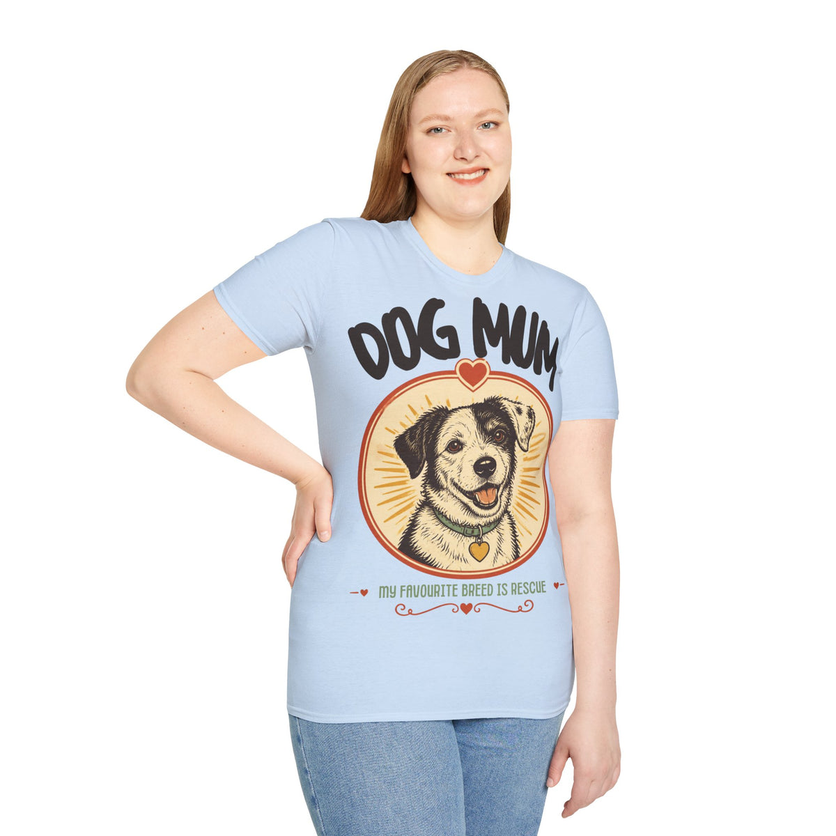 Dog Mum shirt | Rescue dog illustration T-Shirt