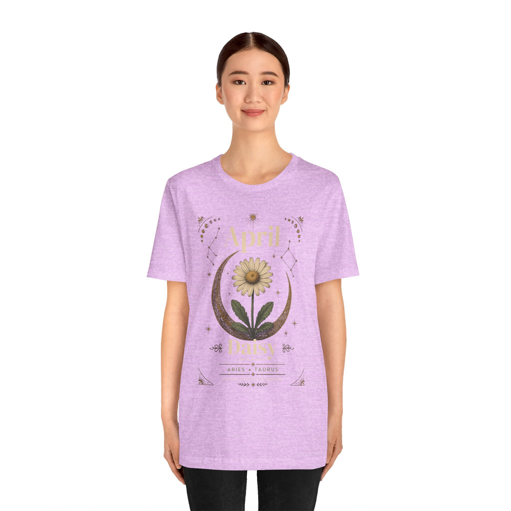 April Birth Flower Tee | Daisy Botanical Design | Birthday Gift