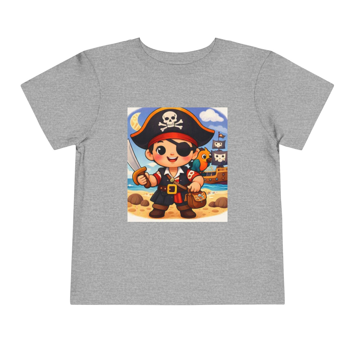 Cute Pirate Kid Ahoy Sailor Toddler Tee | Toddler Short Sleeve Tee