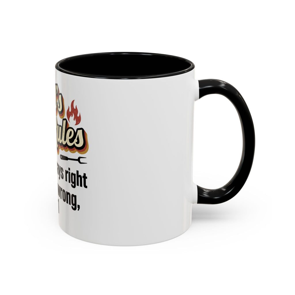 Dad's BBQ Rules Mug | 11oz or 15oz Accent Coffee Mug