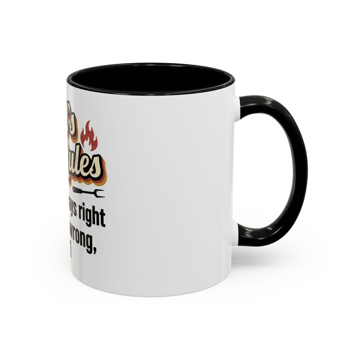 Dad's BBQ Rules Mug | 11oz or 15oz Accent Coffee Mug